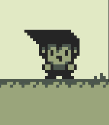 Sprite do meu OC em um estilo Chibi de gameboy